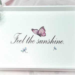 White wood tray, rustic tray, serving tray